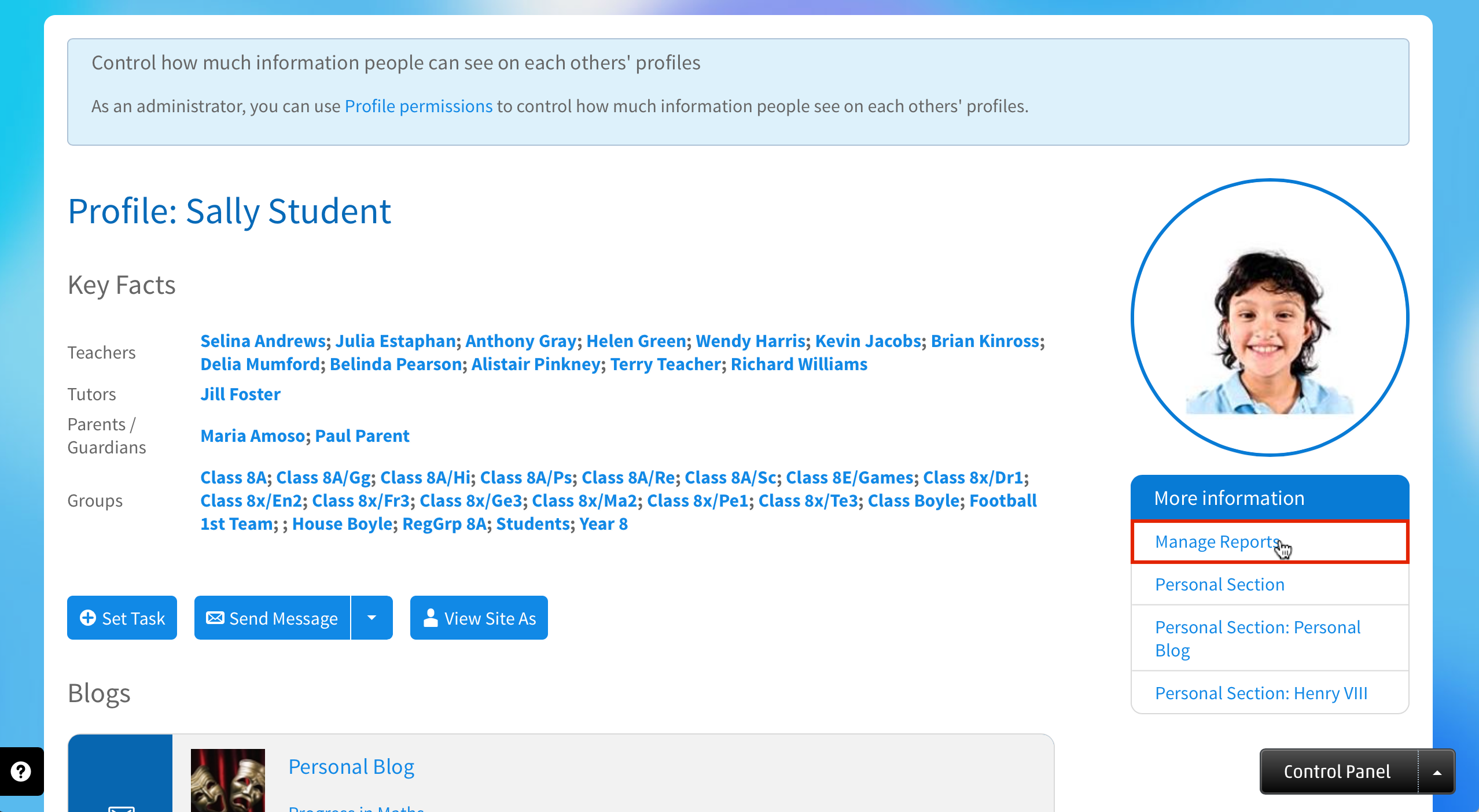 Manage Reports
